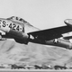 An F-84E Thunderjet from the 9th Fighter-Bomber Squadron takes off for a mission in Korea. The A in the buzz number indicates that FS-424 was already taken. This aircraft was shot down by flak on 29 August 1952. (US Air Force)